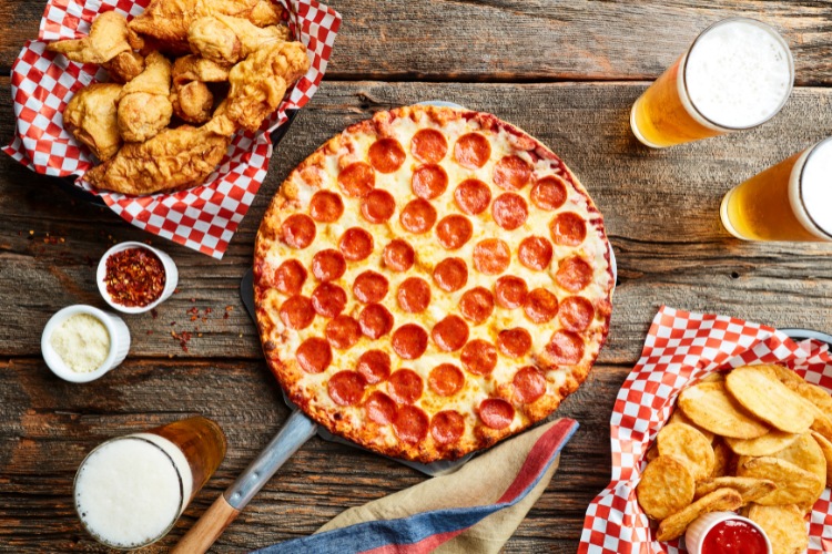 Shakeys Get a medium one-topping pizza for $10 when you buy a LG PCM combo